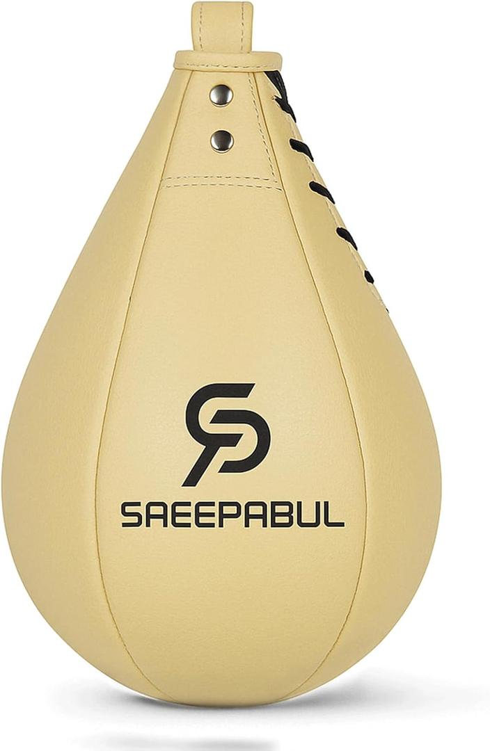 Speed Bag,Speed Bag for Boxing,PU Leather Reflex Training Pear Shaped Punching Bag,Fast Reaction Skills Development Perfect for Kids Teens Adults Boxing Coaches