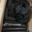 Pamo Babe Portable Playard,Sturdy Play Yard with Padded Mat and Toy bar with Soft Toys (Grey)