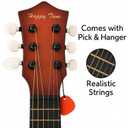 23" Acoustic Guitar, Kids 6 String Toy Guitar - Realistic Steel Strings - Beginner Practice First Musical Instrument for Children, Toddlers (Mahogany)