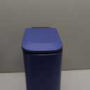 TIPGO Slim Bathroom Trash Can with Lid Soft Close, Step Pedal, 6 Liter / 1.6 Gallon Stainless Steel Trash Bin, Small Garbage Can for Bedroom, Office, Kitchen (Navy Blue)