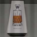 Whiskey Decanter With Glass Stopper ,25 oz Liquor Decanter For Alcohol , Wine , Scotch , Brandy or Bourbon Decanter , Lead-Free Crystal Decanter