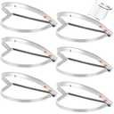 Zonon 6 Pcs Aluminum Face Shield Adapter for Grinding Cutting Cap Style Hard Hat Safety Face Mask Shield Visor Bracket (White)