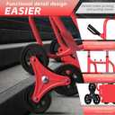 Stair Climbing Hand Truck 440lbHeavy Duty Dolly Cart for StairsThickened Upgraded Steel Tube Folding Stair Climbing Trolley with Six Wheels and Telescoping Handle
