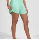 baleaf Women's 4" High Waisted Swim Board Shorts Quick Dry UPF50+ with Zipper Pockets (Teal, M)