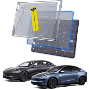 Tesla New Model Y Juniper & Model 3 (2024–2025) Screen Protector/No Glare & Fingerprint – Model 3 Highland/New Tesla Model Y Juniper Accessories, Anti-Glare & Smudge-Free with Alignment Kit