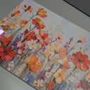 Colorful Flower Wall Art Poppy Flower Pictures Wall Decor for Bedroom Red Orange Floral Canvas Wall Art Abstract Spring Wildflower Painting Floral Prints for Living Room Bathroom Decorations 12x16"