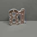 Treela 8.7'' Birthday Decorative LED Light up Numbers, Glitter Marquee Number Sign for Night Birthday Party Decorations Anniversary Bar LED Sign Backdrop Wall Table Centerpieces(18th,Rose Gold)