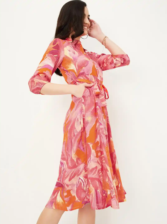 BTFBM Women Dress Pink XL
