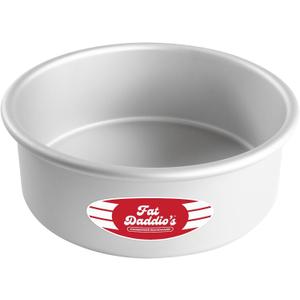Fat Daddio's PRD-83 Anodized Aluminum Round Cake Pan, 8 x 3 Inch, Silver