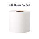 AmazonCommercial 2-Ply Ultra Plus Individually Wrapped Toilet Paper, White, Septic Safe, Compatible with Standard Dispensers, 400 Sheets per Roll (24 Rolls), 4.1 x 3.6 Sheet, 24 Count