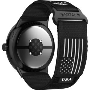 BXUXOHS Rugged Nylon Bands Compatible with Google Pixel Watch 4 3 Band 45mm for Men Women,Fabric Stars-Stripes Flag Wristband Sport Strap for Google Pixel Watch 4 3 Band (02-Black-Black White Flag)