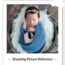 Zeroest Newborn Photography Wrap - Newborn Photoshoot Props - Boys & Girls Posing Stretch Knit Blanket (Blue, Small)