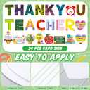 Roowest 24 Pack Teacher Appreciation Yard Signs with 48 Stakes, Thank You Teachers Yard Signs for Teacher's Day, First & Last Day of School Decor