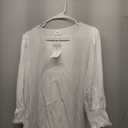 XIEERDUO Blouses for Women Dressy Casual 3/4 Length Sleeve Womens Tops with Smocked Cuffs, L, White