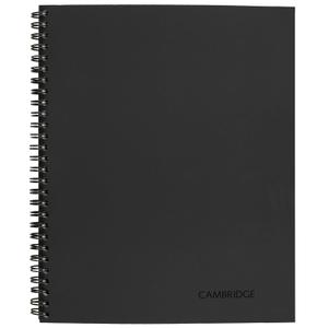 Cambridge Limited Business Notebook, Meeting Format, Legal Ruled Paper, 8-1/4" x 11", 80 Sheets, Flexible Soft Touch Cover, Wirebound, Gray (06132)