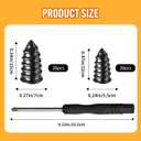 60 PCS Tire Repair Rubber Nail Kit with 2 Sizes, Professional Tire Plug Kit for Quick Puncture Repair, Self-Service Screw in Tire Plugs for Car, Truck, Motorcycle, Tractor Tires