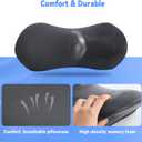 Lumbar Support Pillow for Office Chair and Car Seat, Lumbar Pillow with Adjustable Strap, Memory Foam Back Pillow for Lower Back Pain Relief, Back Support Pillow for Sitting, Driving, Traveling, 18.5*9.5*5.5 inches