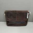 Oak Leathers Leather Messenger Bag for Men and Women - Laptop Briefcase Bag For College, Office, Adjustable Shoulder Strap