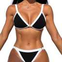 swimall Women's Triangle Bikini Set Sexy Brazilian Sporty Two Piece Swimsuit Cute Bathing Suit