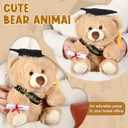 Jenaai 8 Pcs Graduation Bear 2026 with Black Cap 10 Inches Bulk Class of 2026 Soft Cute Bear Stuffed Animal Toys for Commemorative Celebratory Keepsakes Gift (Black Ribbon)