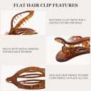 2 x 8 Pcs French Flat Hair Clips for Women Matte & Glossy Claw Clips for Thick & Thin Hair No-Slip Hair Claw Strong Hold Styling Barrettes Accessories (8 PACK 4 Tortoiseshell COLORS 01)