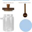 EIKS Glass Jars with Wooden Lids and Scoop, Airtight Food Storage Containers for Sugar Coffee Bean Candy Spice Bath Salt (26oz)