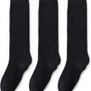 EPEIUS Girls Knee High Socks Seamless Cotton School Uniform Socks Kids Boy Over the Calf Sock 3/5 Pack (5-7 Years)