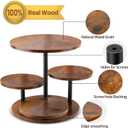 Rustic 4-Tier Rotating Wooden Cupcake Tower Stand for 50-60 Cupcakes, Elegant Dessert Display Tray for Parties, Weddings, and Celebrations
