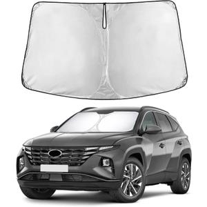 EcoNour Windshield Sunshade Compatible for Hyundai Tucson 2022-2024 2025 2026, Sun Visor for Front Windshield & Window Sun Shade Cover, UV Heat Blocker & Protector, Car Accessories