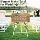Easel Stand for Sign, 58'' Adjustable Easel Stand for Display, Metal Easel Display Stand Heavy Duty, White