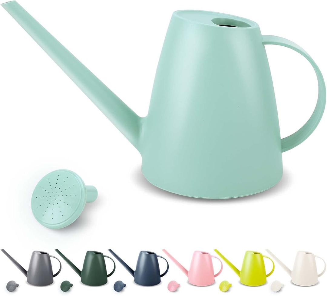 Watering Can for Indoor Plants, Small Watering Cans for House Plant Garden Flower, Long Spout Water Can for Outdoor Watering Plants 1. 8L 1/2 Gallon (Green) (Green)