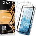 JZG 3 Pack Samsung Galaxy S25 Ultra Screen Protector Tempered Glass, Anti Scratch, High Clarity, Fingerprint Compatible, Alignment Tool, No Bubble