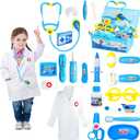Doctor Kit for Toddlers 3-5 Dress Up Toys for 2 3 4 Year Old Girls Pretend Kids Doctor Play Set with Doctor Costume Toy Stethoscope for 2 3 4 5 6 Year Old Girls Boys Christmas Birthday Gifts