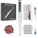 Electric Nail Drill Cordless, 35000RPM Portable Electric Nail File with LCD Display and 12 Nail Drill Bits for Acrylic & Gel Nails, Professional Manicure & Pedicure Kit Set Silver