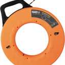 Klein Tools 50376 150-Foot Fish Tape, High-Flex Polyester, 3 Strand Braided Wire Puller Electrical Fish Tape with Non-Conductive Tip