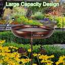 DREAMSOUL 34 Inch Height Bird Bath Stake, Vintage Bird Bath for Outside 13" Dia Birdbath for Garden Patio Decor