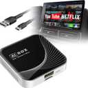 3-in-1 Wireless CarPlay Adapter & Android Auto Wireless Adapter, Plug & Play, Easy Setup, Supports Netflix, YouTube, TF Card, and More for Cars with OEM Wired CarPlay/Android Auto (Silver)