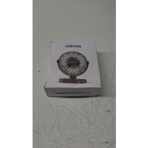 SWEETFULL 6.5 Inch USB Small Desk Fan, 3 Speeds Quiet Portable Desktop Table Fan, 360 Adjustment Personal Mini Fan for Home Office Car Outdoor Travel (Black wood grain)