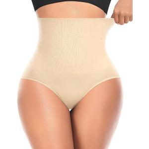 Werena Tummy Control Shapewear for Women High Waisted Body Shaper Panties Slimming Girdle Shaping Briefs (L)