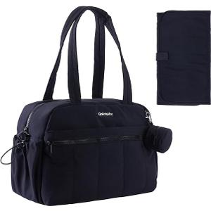 Gobabymart Large Diaper Tote with Changing Pad, Maternity Travel Bag, Nappy Bag with Wet Pocket