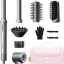 Easywave 7 in 1 Hair Dryer Brush: 110,000 RPM HighSpeed Blow Dryer with Negative Ions for FrizzFree Styling Fast Drying Auto Curling Volumizing Straightening, Hot Air Brush with Travel Bag