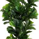 FLOWORLD Fiddle Leaf Fig Tree 6ft Tall Artificial Tree in Plastic Pot Fake Ficus Lyrata Plants with 184 Decorative Fiddle Leaves Faux Fig Trees for Home Office Living Room Decor Indoor Outdoor
