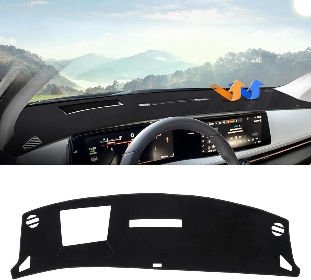 Autorder Dashboard Cover Mat for 2023-2025 2026 Nissan Ariya Accessories Dash Cover Upgrade Velvet Dash Mat Sunshade Glare UV Rays Protector(with HUD)
