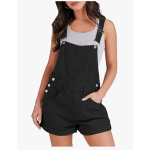 pink queen Overalls for Women Denim Shorts Overalls 2025 Summer Casual Loose Fit Adjustable Rompers Jean jumpsuit Bib Shortalls, Size Small