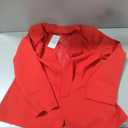 PRETTYGARDEN Womens Casual Blazer 2025 Spring Fall Fashion Long Sleeve Open Front Work Office Suit Jackets (Red,Large)