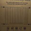 Cumbor 29.7-46" Baby Gate for Stairs, Toddler Safety Essentials for The House, Auto Close Dog Gate for Doorways, Mom's Choice Awards Winner-Easy Install Pressure Mounted Pet Gates for Dogs, White