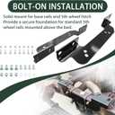 16411 5th Wheel Installation Brackets Compatible with Chevrolet Silverado & GMC Sierra 2500HD 3500HD 2500 3500 HD Excluding Cab & Chassis 2011-2019 Fifth Wheel Trailer Hitch Mounting Brakcet Kit