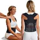Full Back Posture Corrector for Men & Women – Pull-Back System Posture Brace – Wide Soft Straps, Breathable Mesh, Adjustable Support for Slouching, Rounded Shoulders & Upper Spine Pain Relief, L/XL