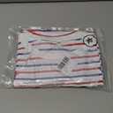 MNLYBABY 4th of July Shirt Women Sequins Wine Glass Shirts American Patriotic Graphic Tee Stripe USA Independence Day Top XL