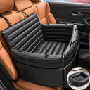 EAFTRA Dog Car Seats for Small Dogs, 3-in-1 Dog Booster Car Seat for Front/Back Seat and Home Use, 100% Waterproof, PU Leather, Non-Slip Hard Base, Scratch-Proof, Fits Pets Up to 30 lbs